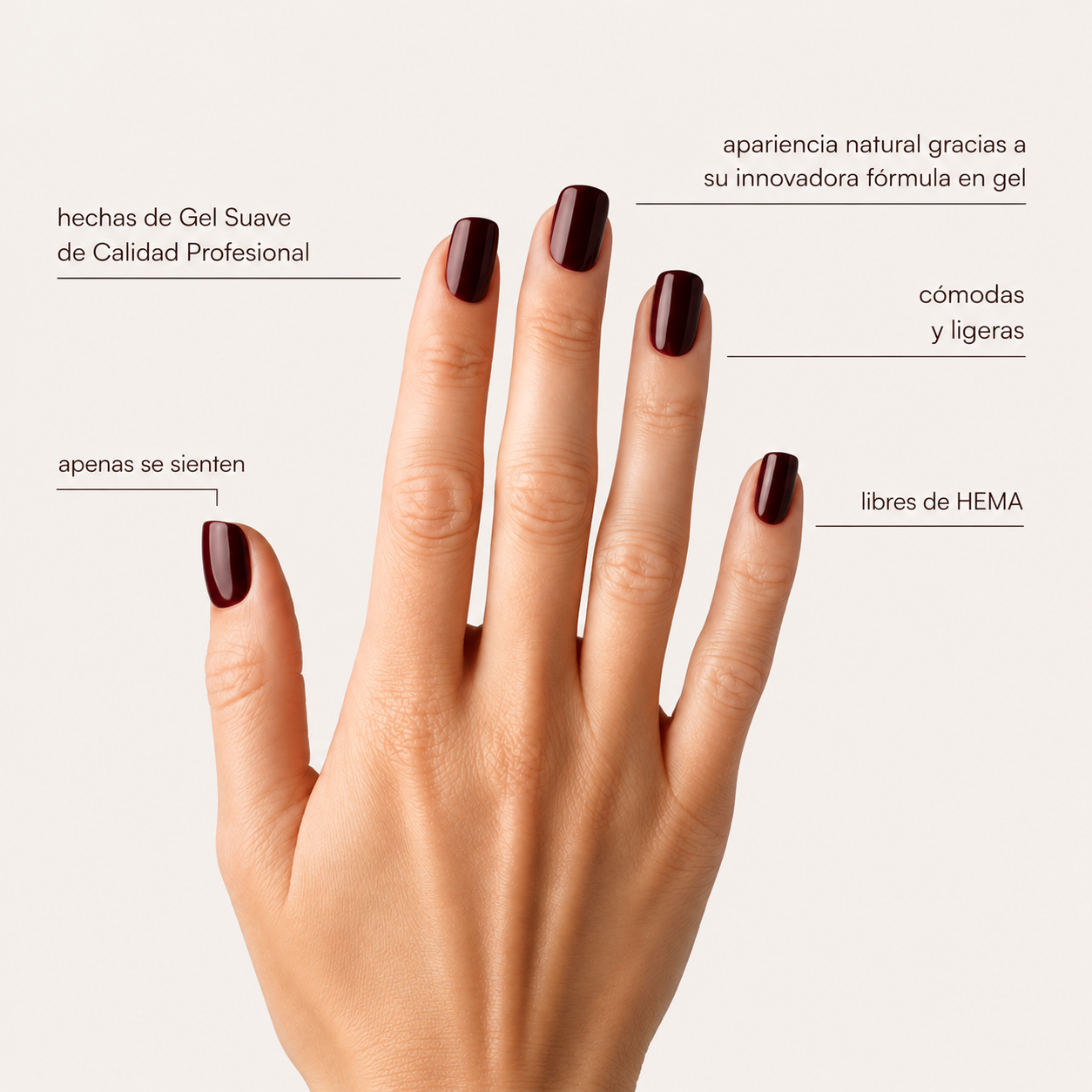Press-On Nails Vittoria Belle™ — Trazo Perfecto, Luce Perfecta Todo el Día