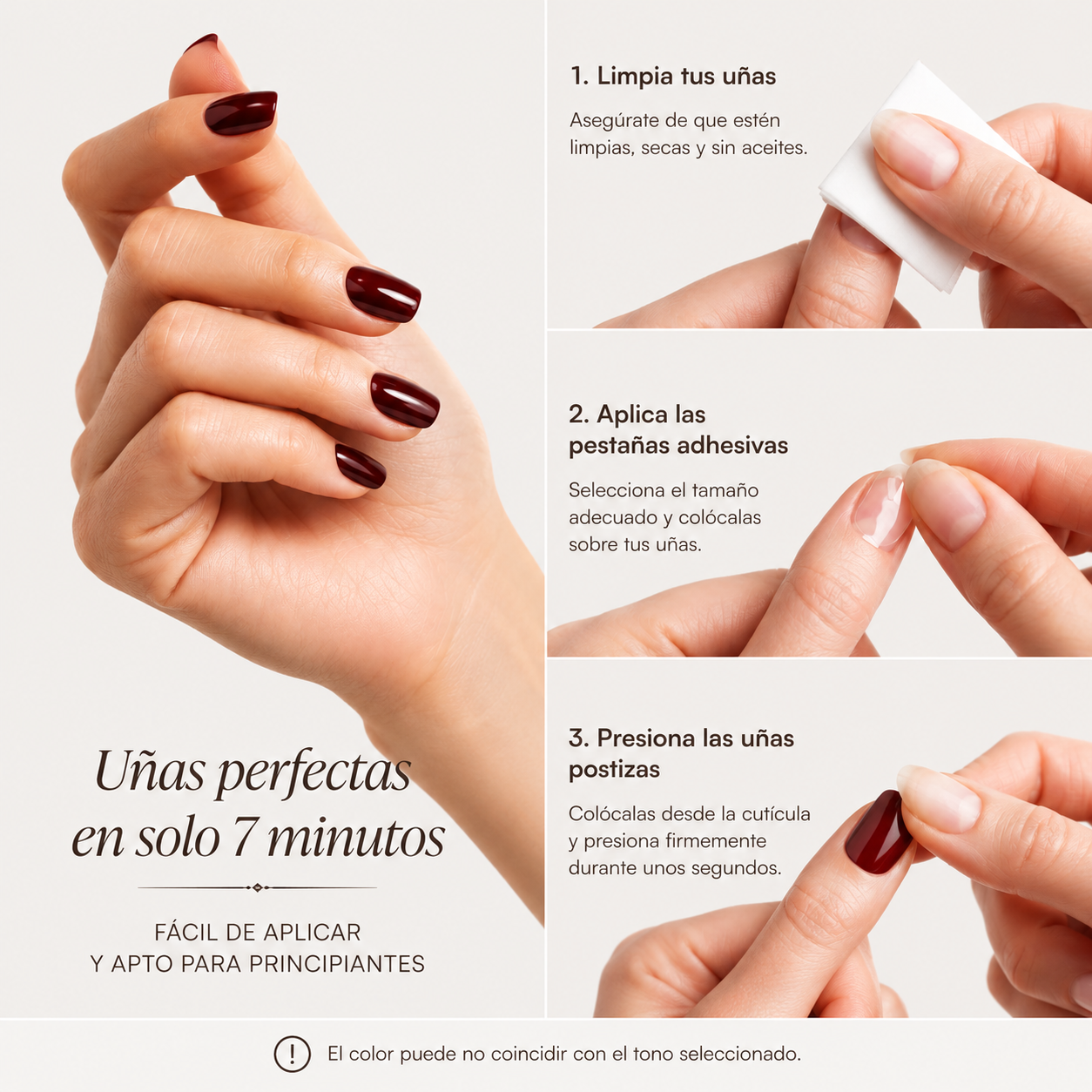 Press-On Nails Vittoria Belle™ — Trazo Perfecto, Luce Perfecta Todo el Día