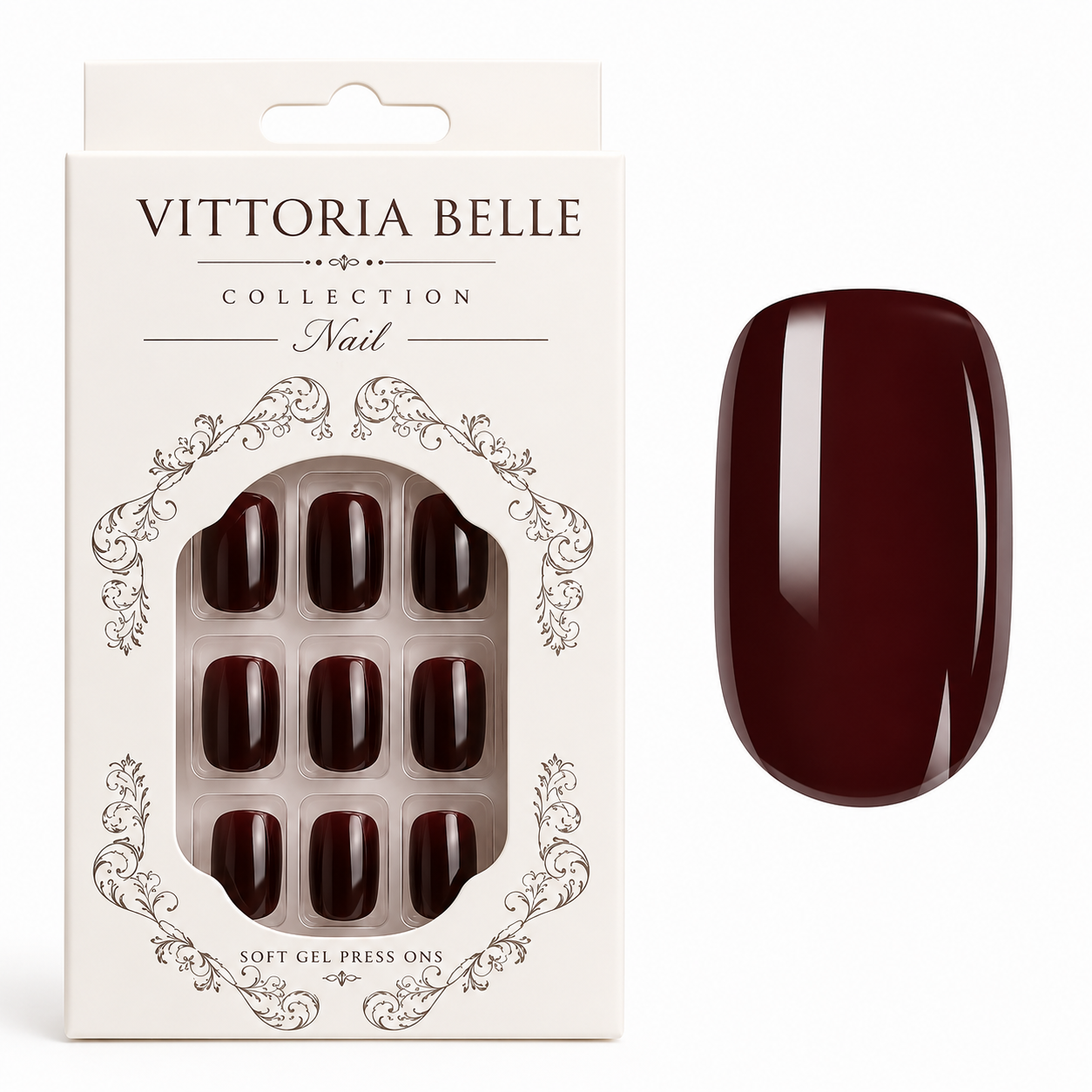 Press-On Nails Vittoria Belle™ — Trazo Perfecto, Luce Perfecta Todo el Día